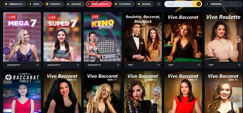 Gry z krupierem na żywo poker, ruletka, blackjack w kasynie Boomerang